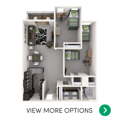 Floor plan for 2 beds, 1 bath, 1096 sqft